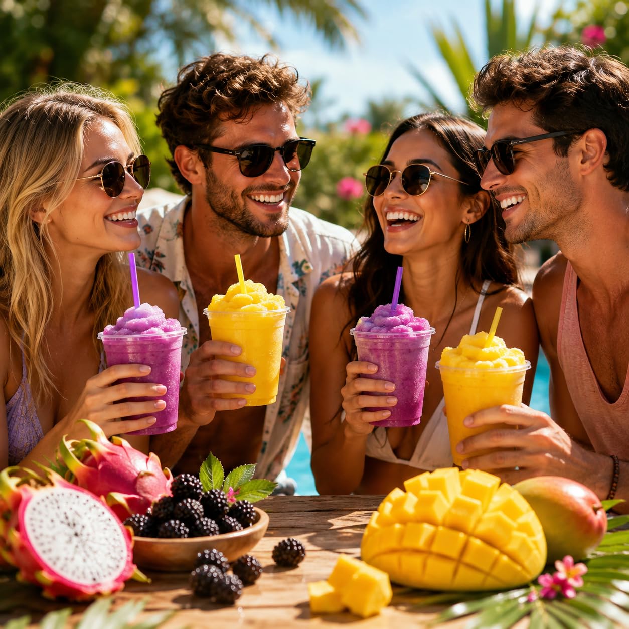2 er Set Slush Eis Sirup | Drachenfrucht und Mango aus Fruchtsaftkonzentrat | glycerin- und alkoholfrei