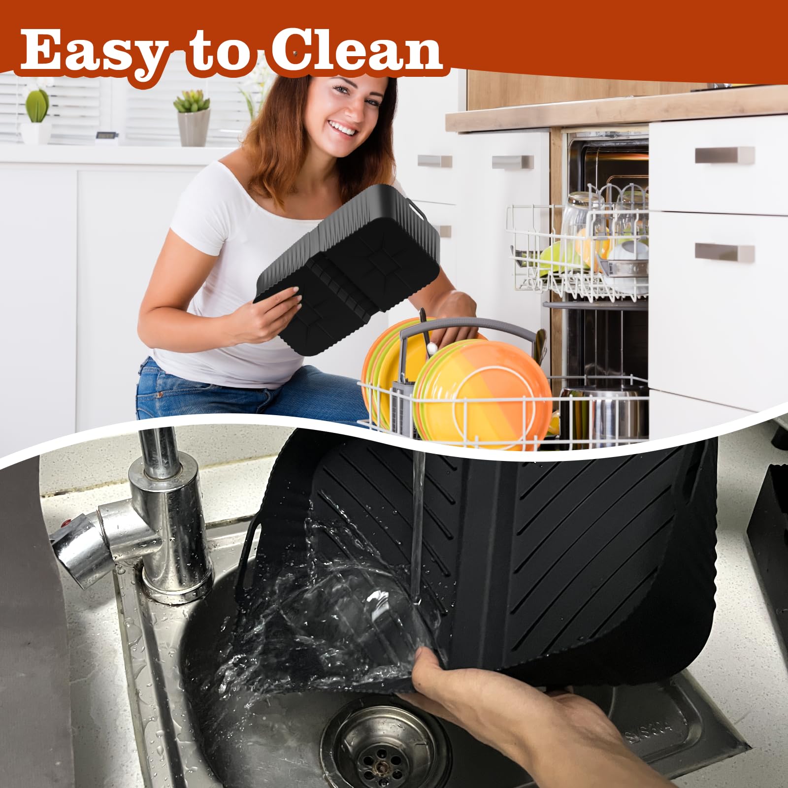 Cesta Silicona De 23cm Para Freidora De Aire De 7 A 10 Qt