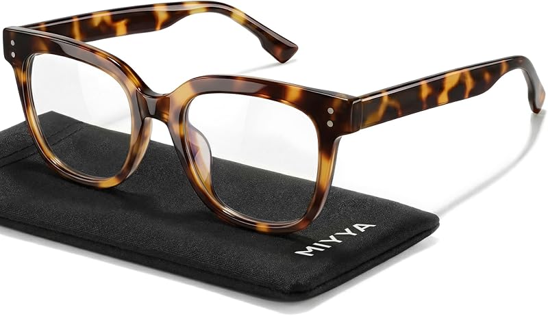 lentes de luz azul para mujer - Marcos gruesos bloqueadores de luz azul y UV de gran tamaño, acceso elegante a lentes