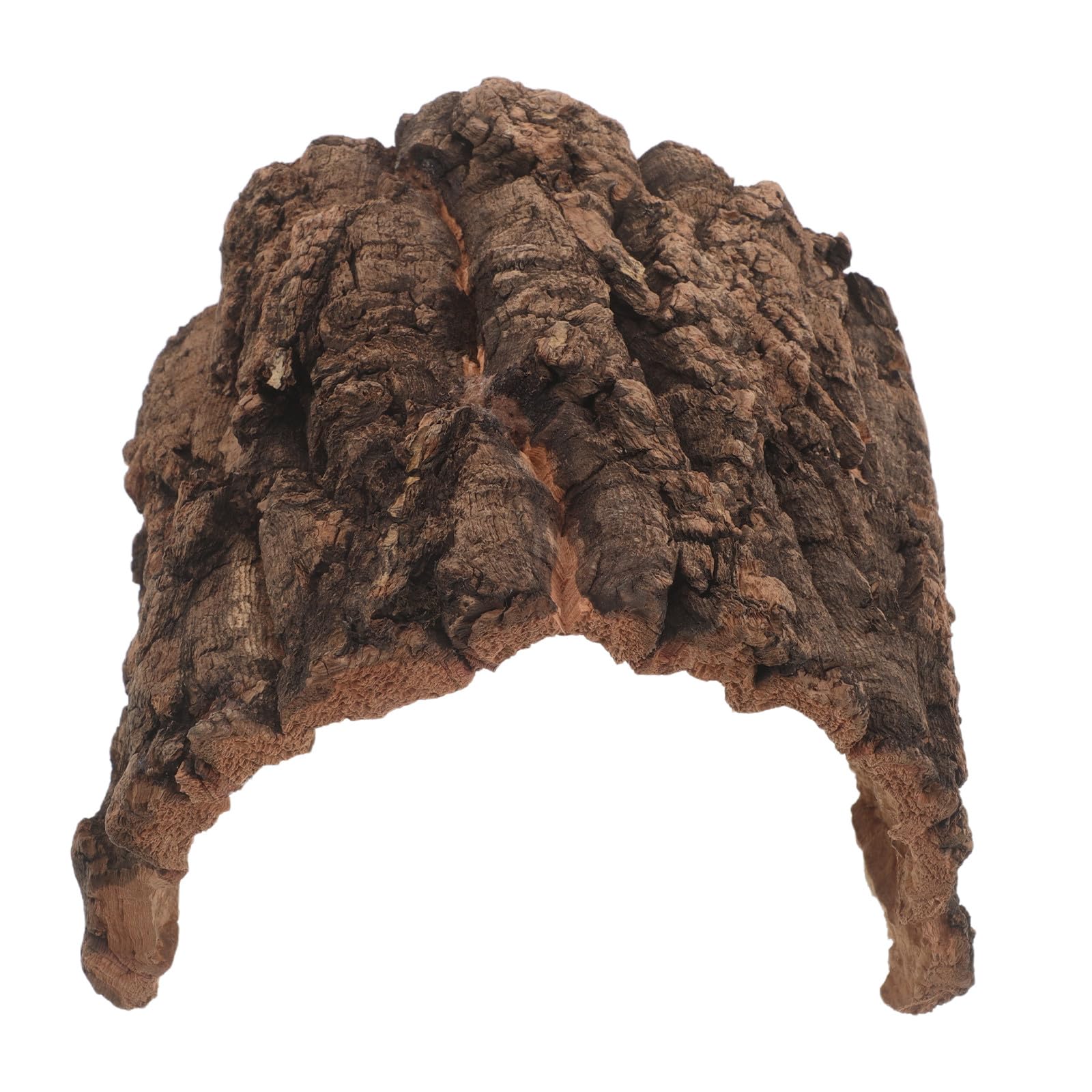 Refugio de Corteza de Corcho para Reptiles - Cueva de Corteza de árbol Natural para lagartos, barbudos y Geckos - Terrario pequeño con Forma de de 6x7''