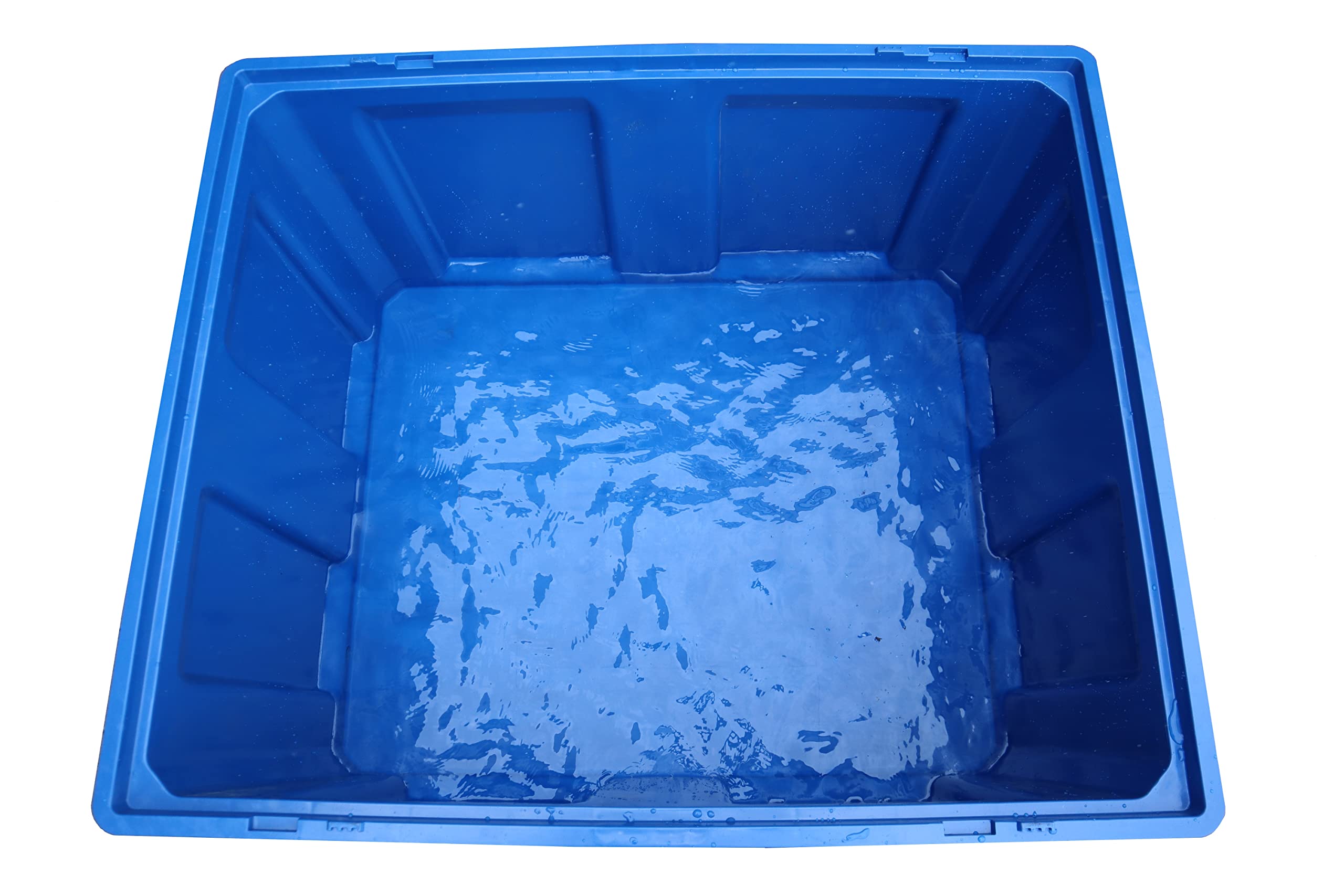 Fischhälterungsbecken 120x100x80cm - 680 Liter, Quarantänebecken | Wasserbecken für temporäre Unterbringung von Fischen, Koi, Karpfen - Fischhälterung mit Palettenkufen und Ablassstopfen