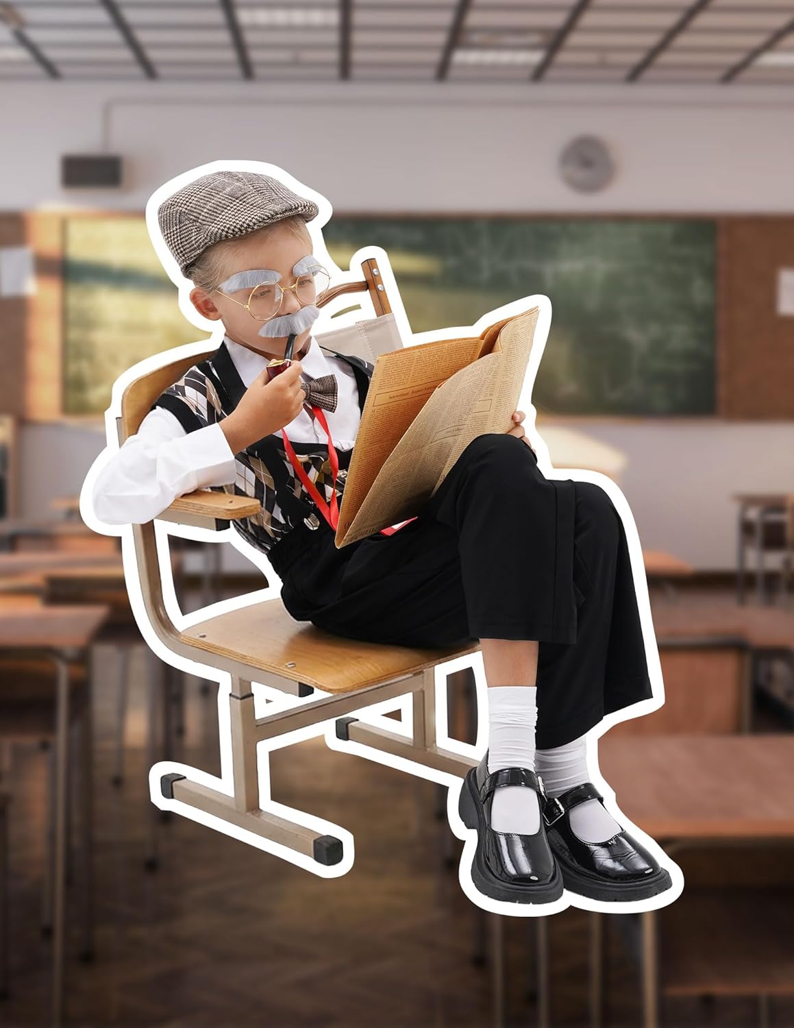 WooWee 100 Days of School Costume for Boys, Old Man Costume for Kids, 100th Day of School Dress Up - Image 2