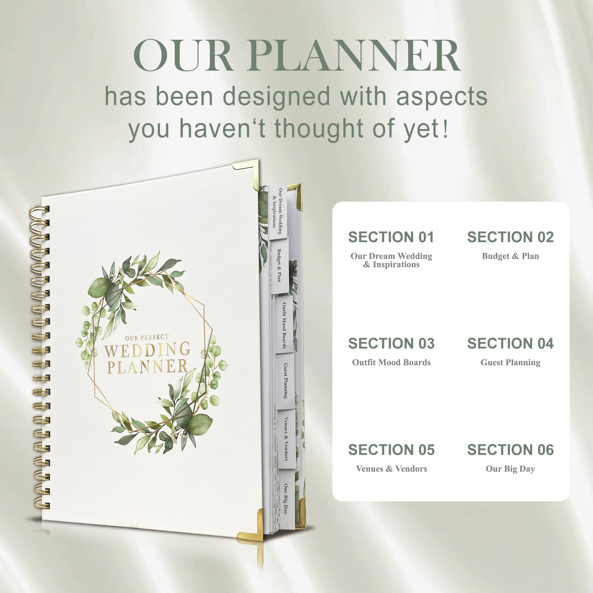 Mr&MrsGifts Hochzeitsplanungsbuch und Organizer, Braut-Hochzeitsplaner-Buch