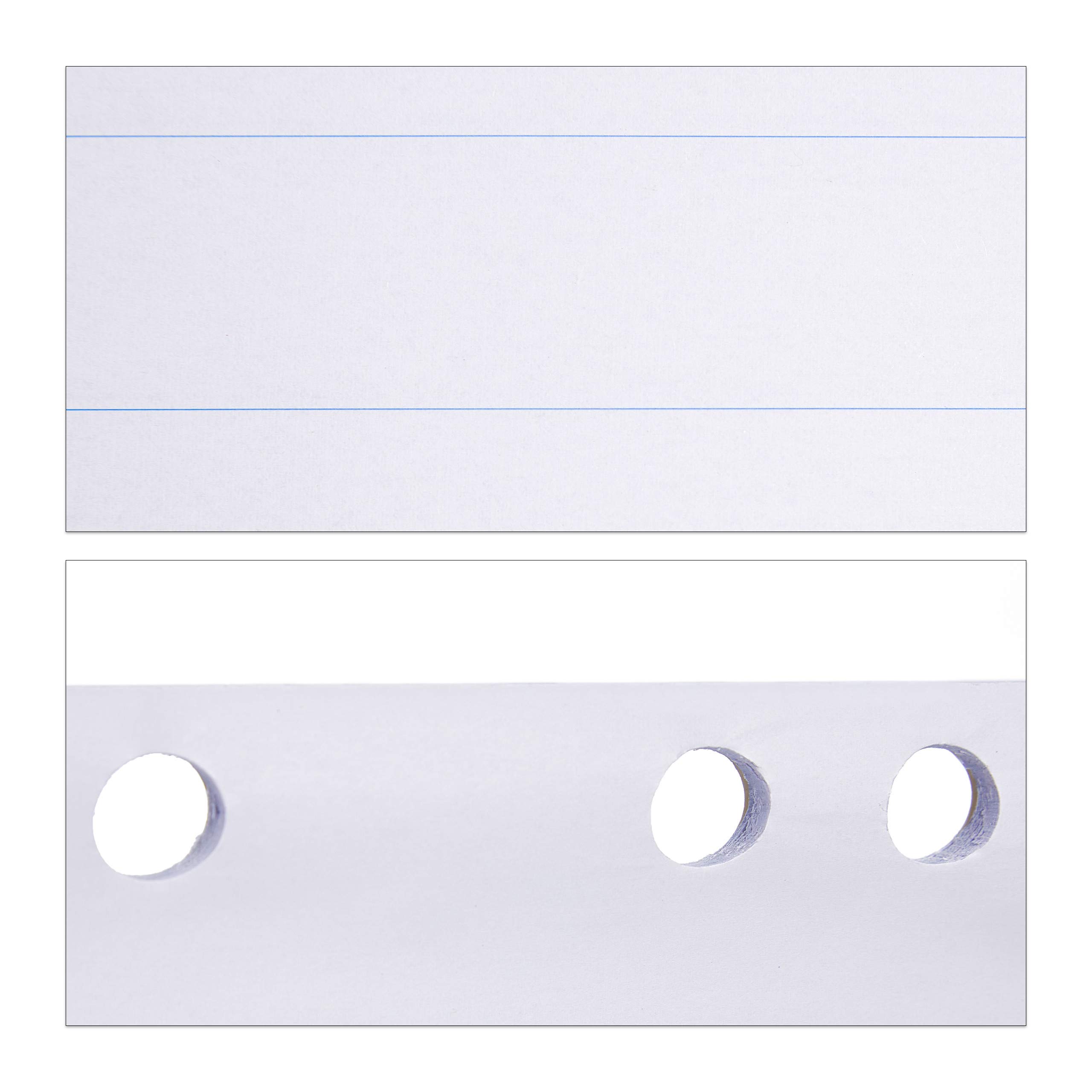 Relaxdays Papel de Rotafolio, Rollo de 50 Hojas a Rayas, Bloc Pizarra, 60 g/m², 6 Perforaciones, 57,5 x 81 cm, Blanco