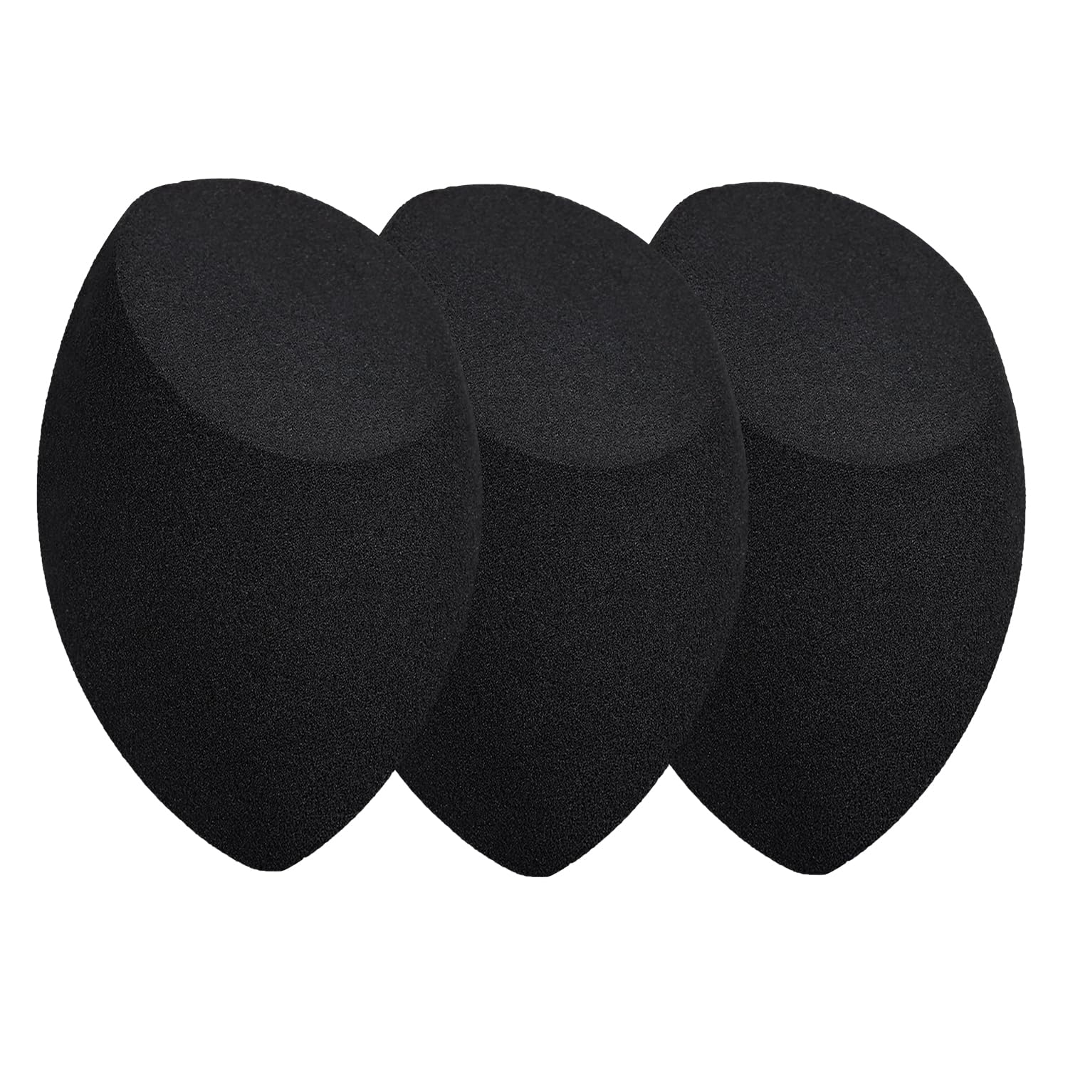 Beauty Blenders, Larbois 3-Pack Make up Foundation Sponges Non Latex, Professional Blending Sponge Set for Liquids, Concealer and Cream (Black+Black+Black)