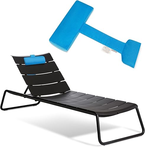 Miniatura 9 de AOSYCO Almohada para reposacabezas para patio, tumbona, almohada de spa para adultos con cola pesada antideslizante, cojín para exteriores para