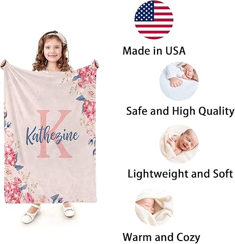 Miniatura 35 de Magimagine Manta de bebé personalizada para bebé, regalos personalizados para niños recién nacidos con nombre, mantas personalizadas para bebés