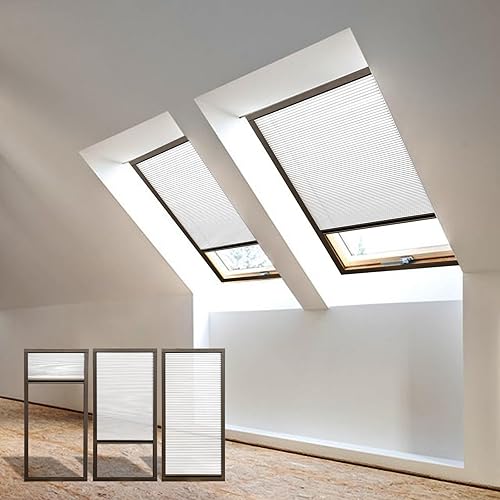 Vista 16 de Skylight Shades Cordless Cellular Blinds 100% Blackout Honeycomb Shade for Ceiling Roof Inclined Plane Room Windows Custom Size Dark Coffee