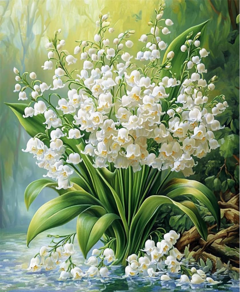 FanZheZhe 11Ct Cross Stitch Kits，Count Counted Stamped Pre Printed Cross Stitch Embroidery Kits for Adults Beginners Starter Advanced Easy Crossstitch Bellflower 11Ct50X70Cm
