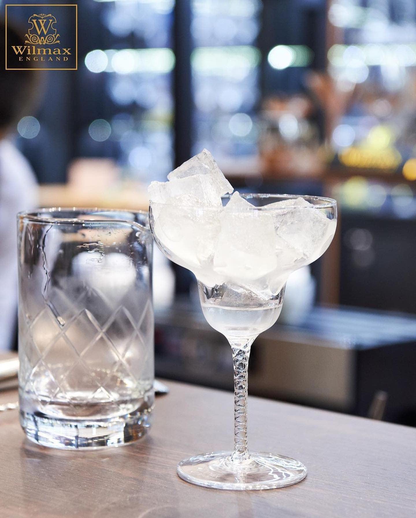 Wilmax - Verres à margarita faits main - Lot de 2-250 ml - Verres à cocktail, à boire, à champagne, à long drink - Accessoires à cocktail