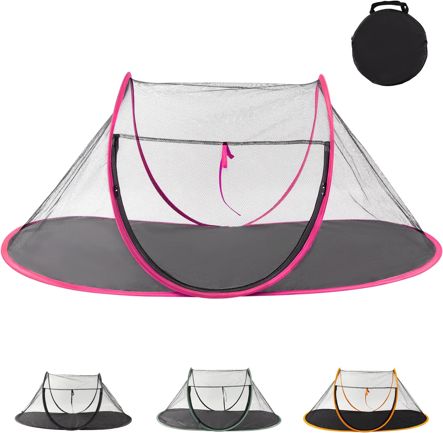 Portable Foldable Outdoor Cat Tent for Small Pets – Rose Red