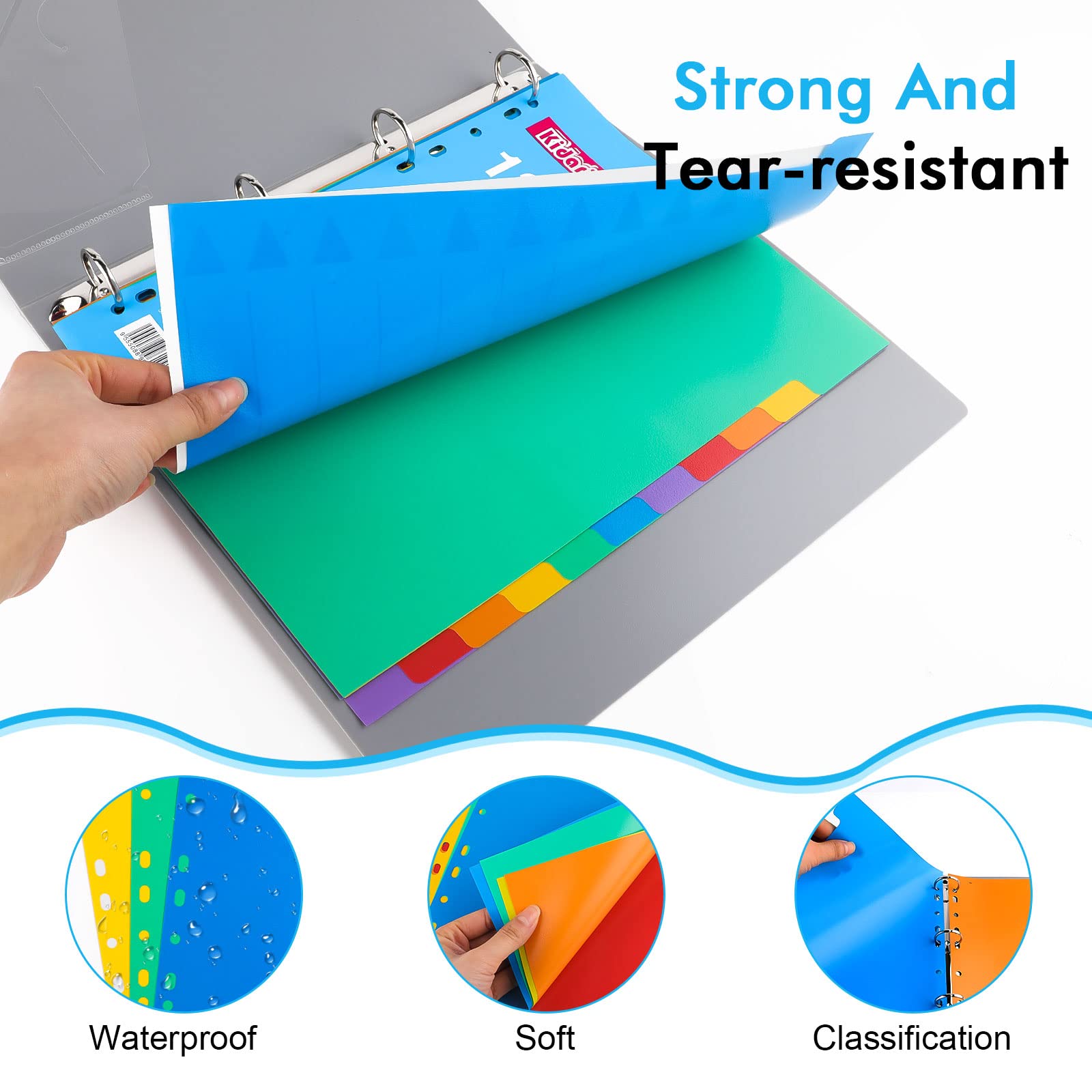 A4 File Dividers, 12 Part Wide Subject Dividers - Image 4