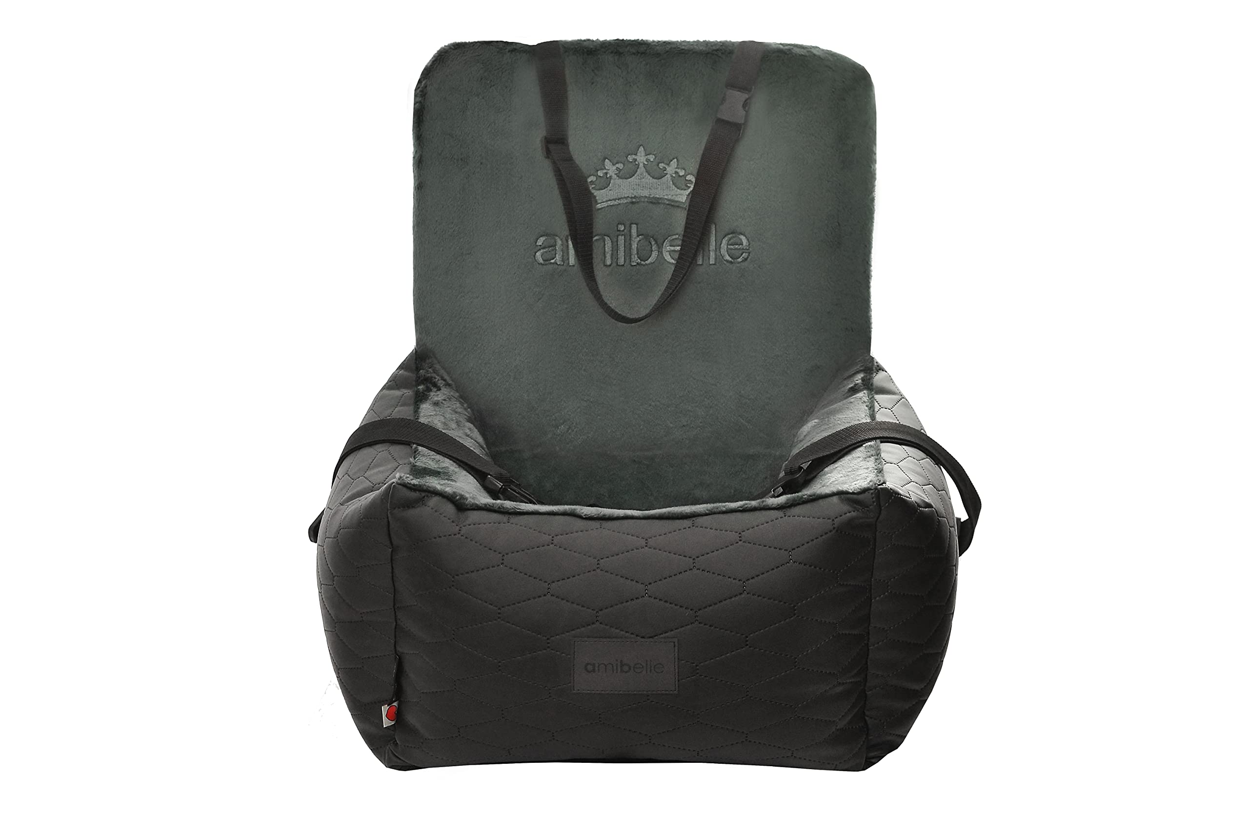 Luxuriös Hunde Auto Sitz - Autositz für Hunde & Katzen, Universal, Waschbar, Schwarz, Kunstleder, 55 x 55 cm