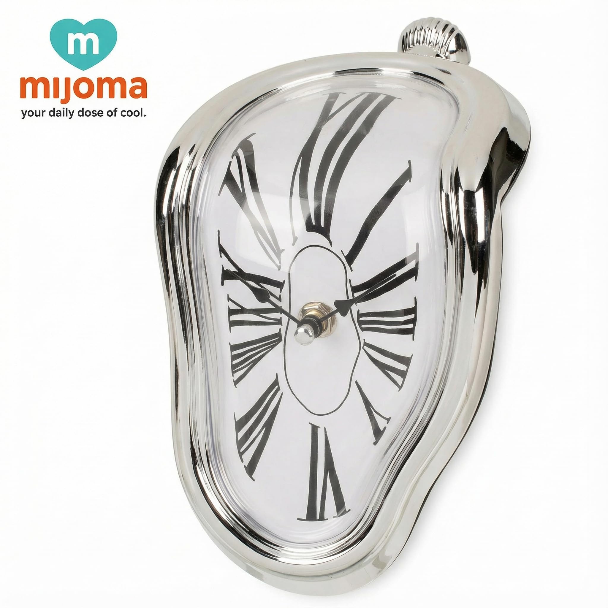 MIJOMA Melting Time zegar ścienny dekoracyjny 18 x 13 cm tworzywo sztuczne inspirowany Salvadorem Dalí