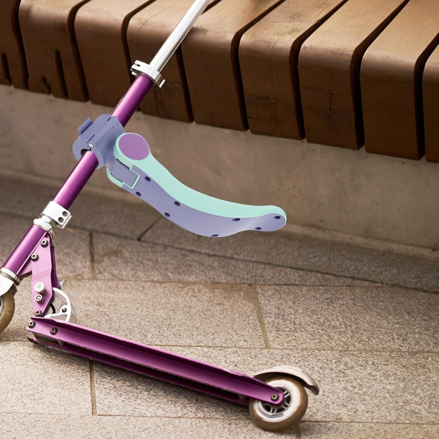 Vaguelly Adjustable Foldable Scooter Seat Attachment with Anti-Slip Cushion Mobility Scooter Accessories for Electric Ergonomic Saddle for Riding and Travel