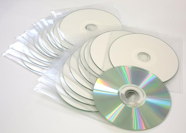 10x Traxdata Blank Discs CD CD-R 52x Diamond Silver / White Printable in Sleeves
