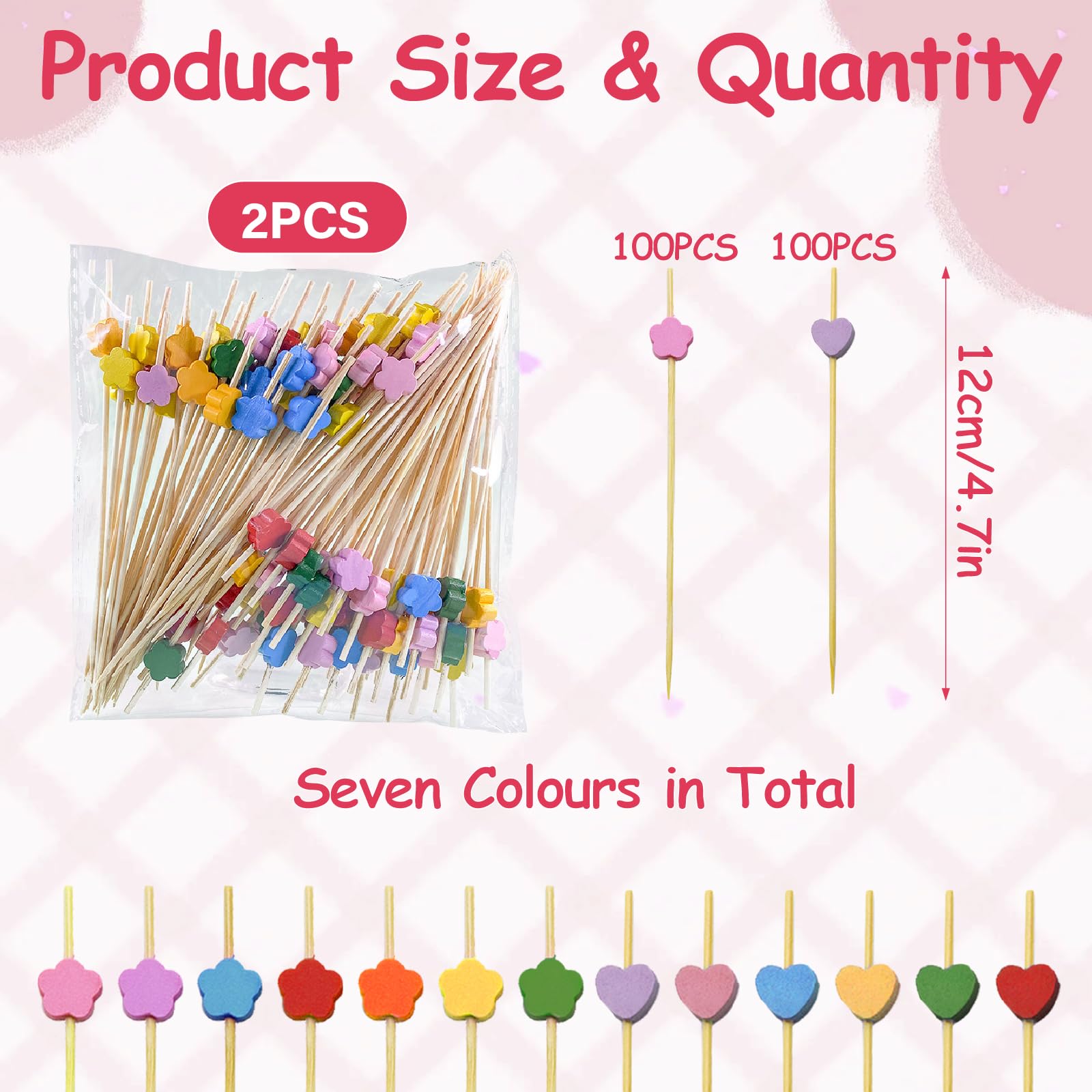 Lot De 200 Brochettes En Bois Créatives - Longueur 12 Cm - Pour Apéritifs, Fruits, Grillades, Fêtes