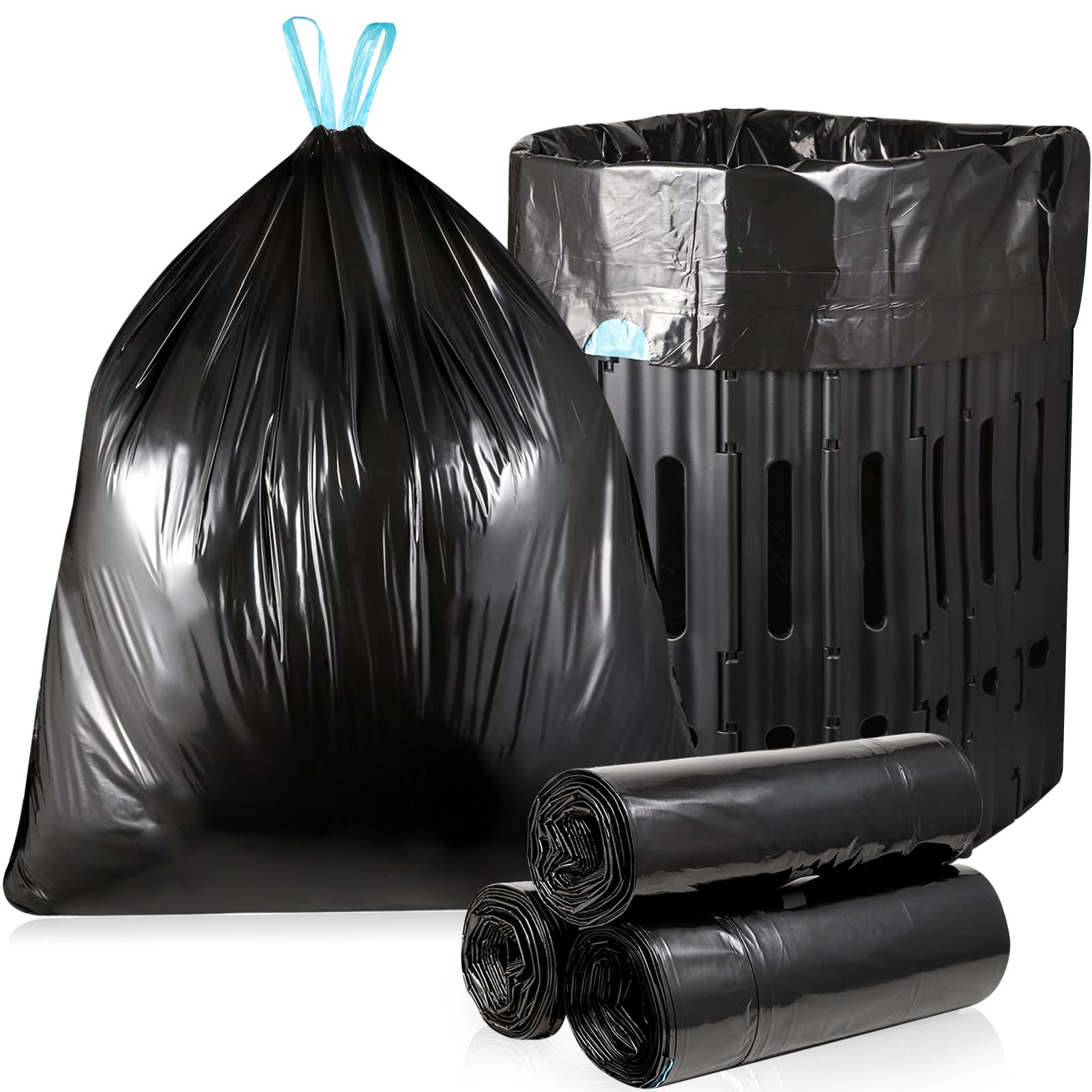 Portable Toilet Bags with Poo Gel Set, 8 Gallon Camping Toilet Bags with Absorbent Gels, Waste Bags, Leak-Proof Trash Bag for Camping Potty, Traveling