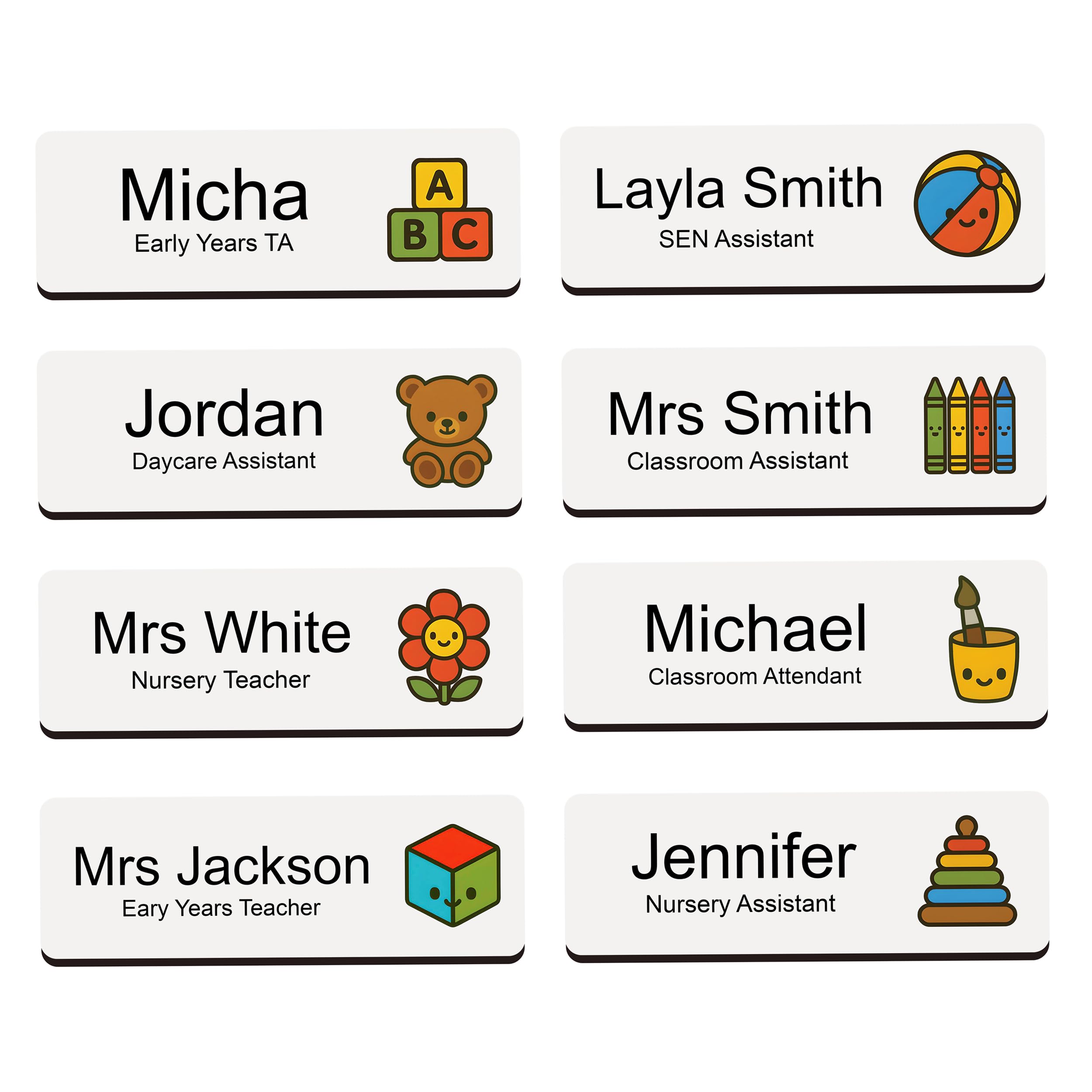 Custom Name Badge for Nursery Staff, Early Years, Student Teachers & TAs