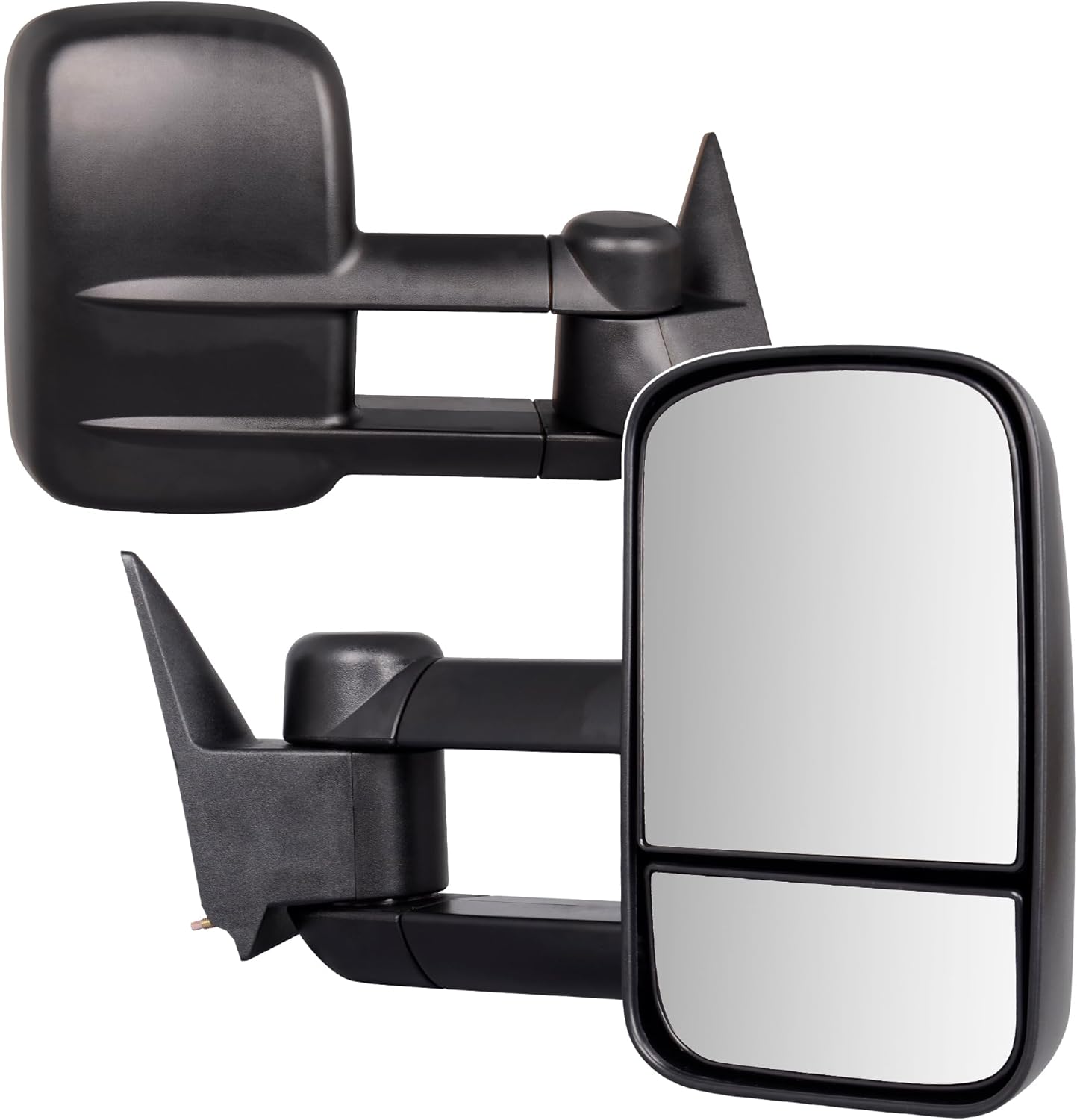 2pcs Left & Right Side Manual Adjusting Exterior Door Rear View Mirror ABS plastic Black Towing Mirror Compatible with 88-98 Chevy/GMC C/K 1500/2500/3500