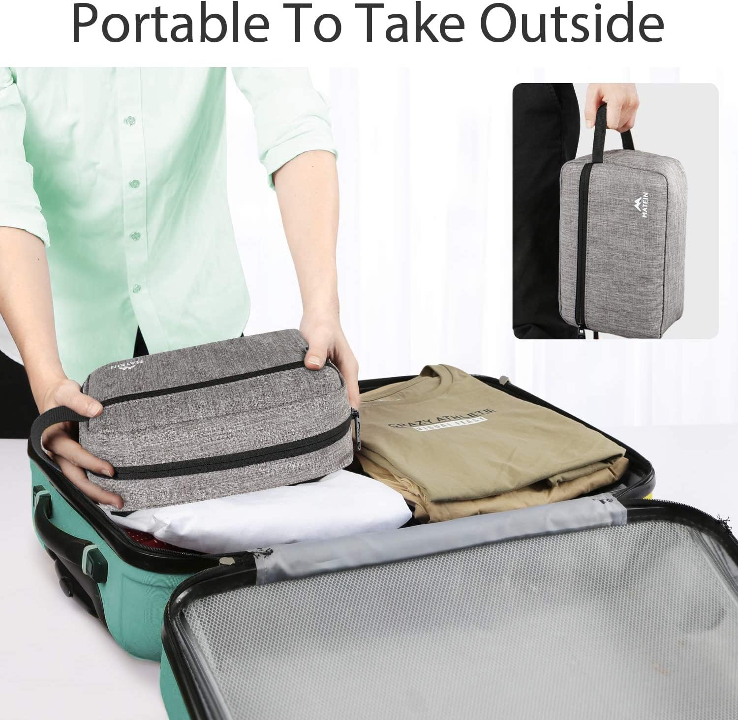 Toiletry Bag for Men (2 Packs), Waterproof Dopp Kit Bathroom Shaving Bag for Toiletries, Small Accessories Small Cosmetics & Makeup Organizer for Traveling : Beauty & Personal Care