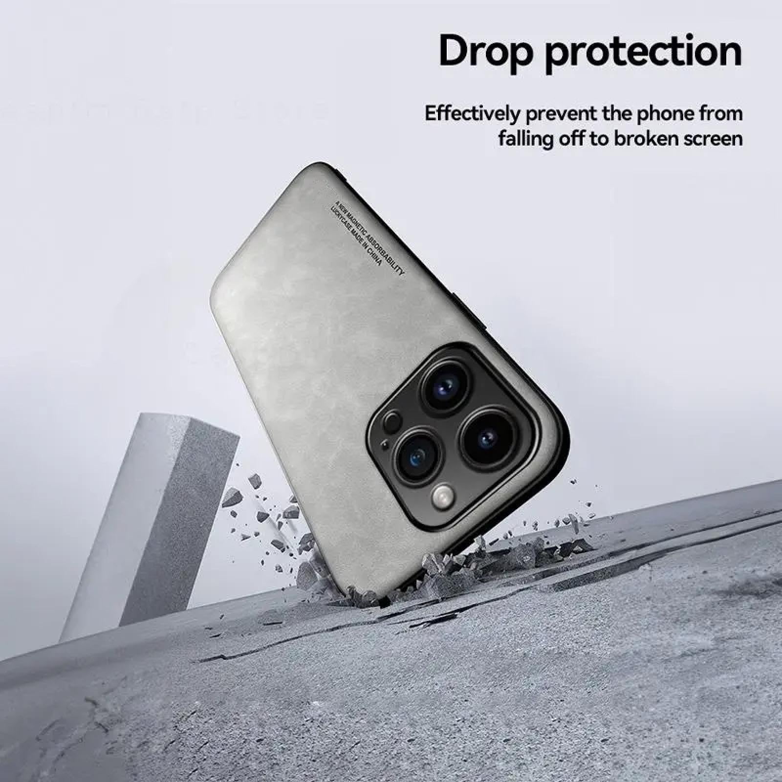 Amazon.co.jp: RNOZX iPhone 12用 高級レザーケース 耐衝撃カバー