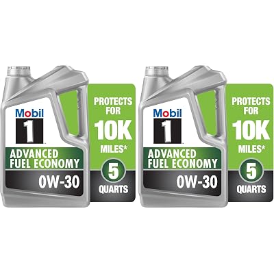 Mobil 1 Full Synthetic Motor Oil 0W-30 | Advanced Fuel Economy | 5 Quart | Pack of 2