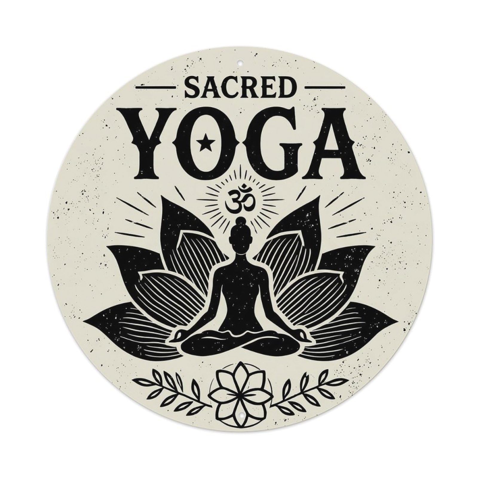 Zen Flower Meditation Den Yoga Metal Tin Sign