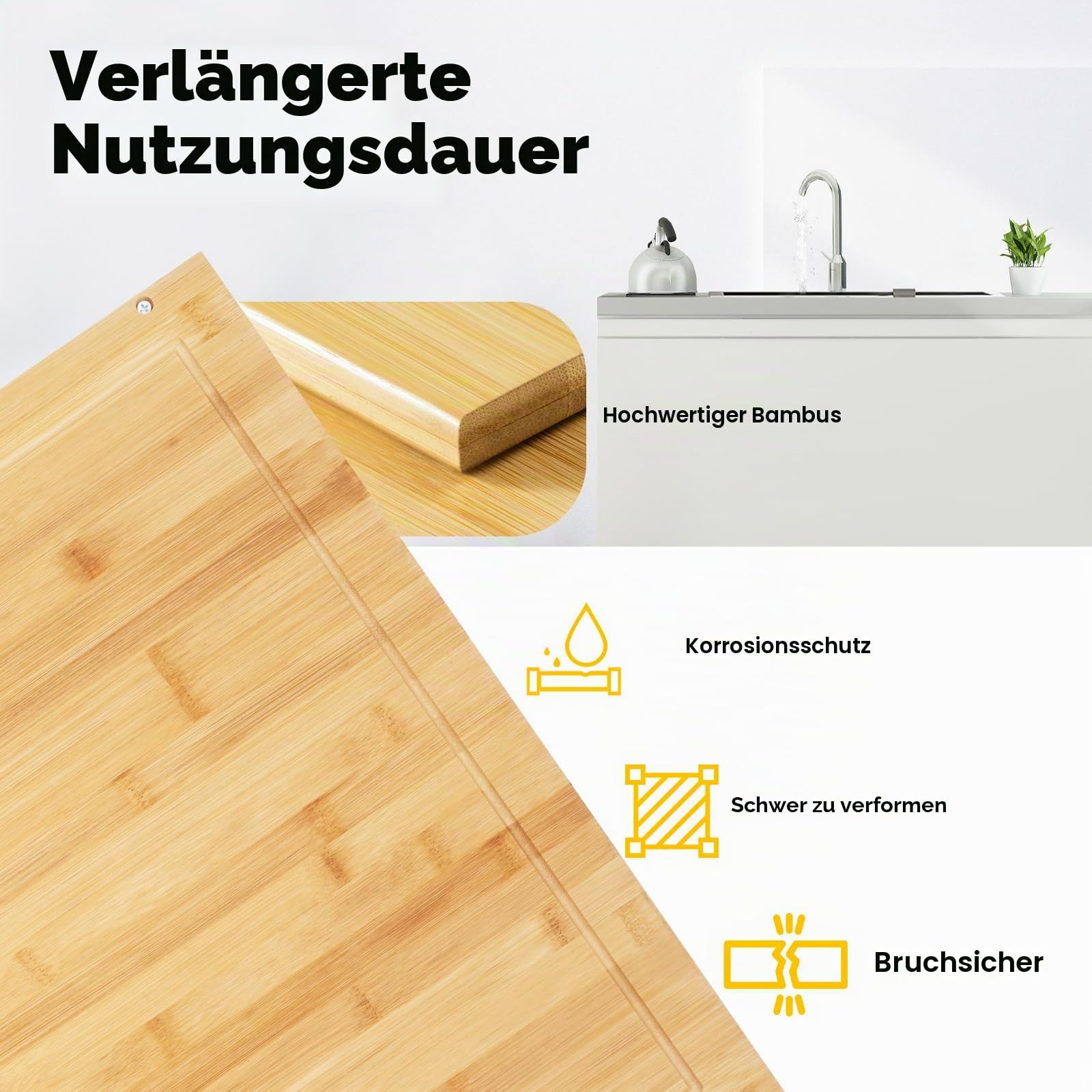 Bambus Herdabdeckungen, Herdabdeckplatte, Multifunktionale Herdabdeckung für Herd oder Spüle, erstellbare Abdeckung Küchenbrett 75x54cm