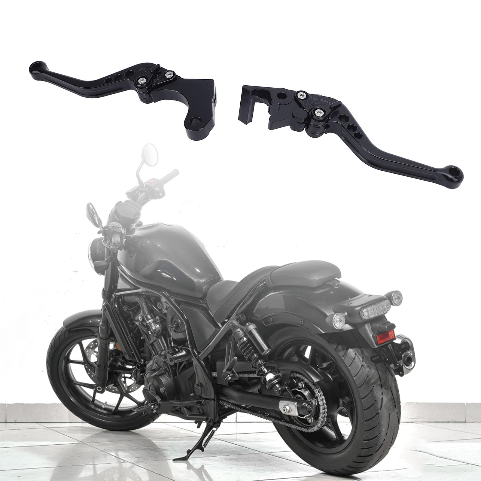 ANGGREK Leve Frizione e Freno Corte Regolabili Compatibili con CMX1100 CM1100 Africa Twin 2021-2025 Coppia Nero