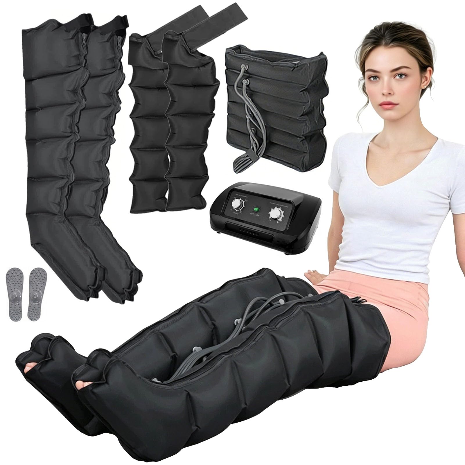 Botas Presoterapia Piernas, Presoterapia Profesional para Casa 6 Cámaras