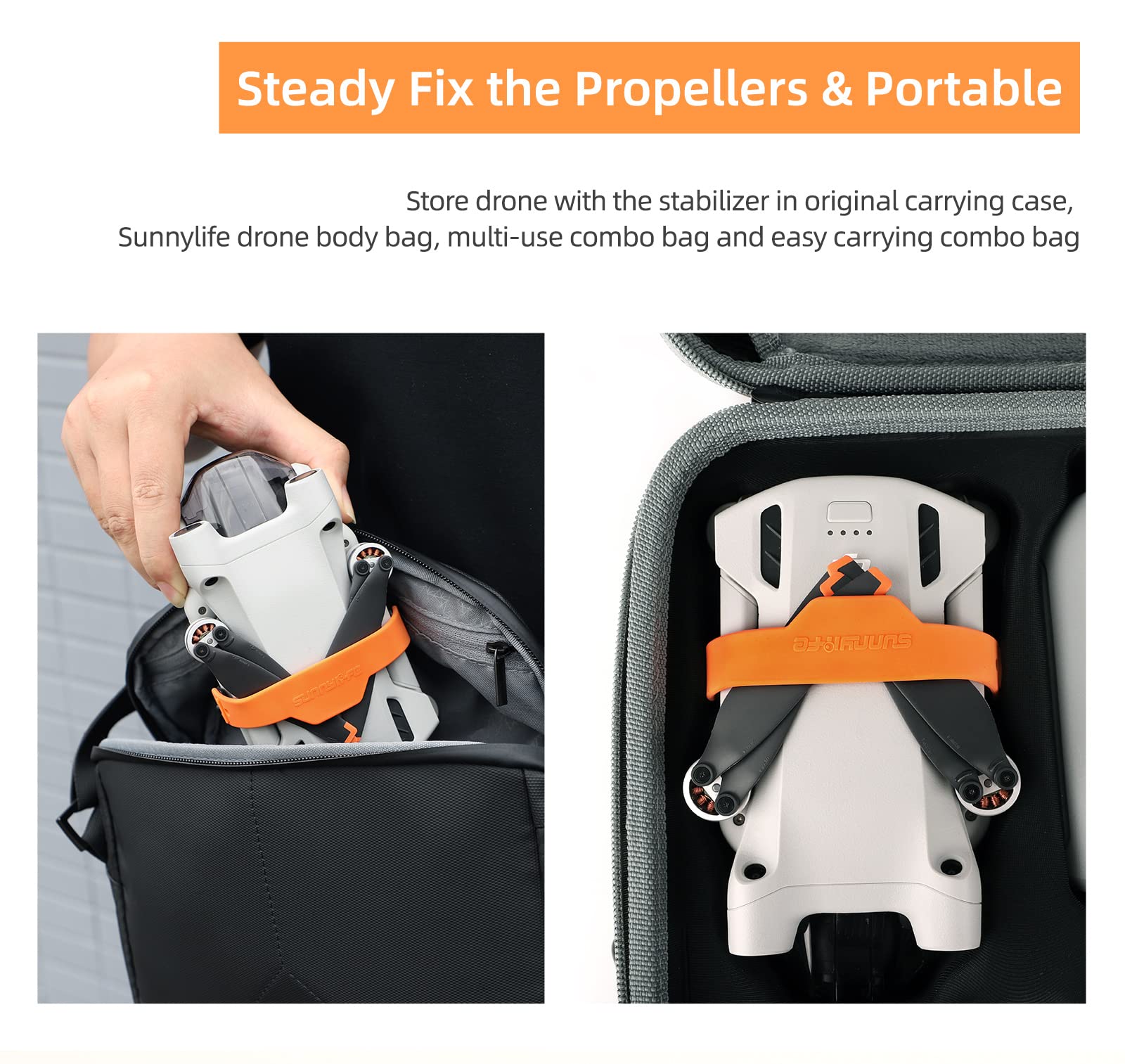 Dji Air3 Fututech 2 En 1 Protecteur D'Hélice Pour DJI Mini3 Mini 3 Pro Titulaire Housse Etui De Protection Fixation D'Hélice Accessoires Propeller Holder For Drone Dji Air3s