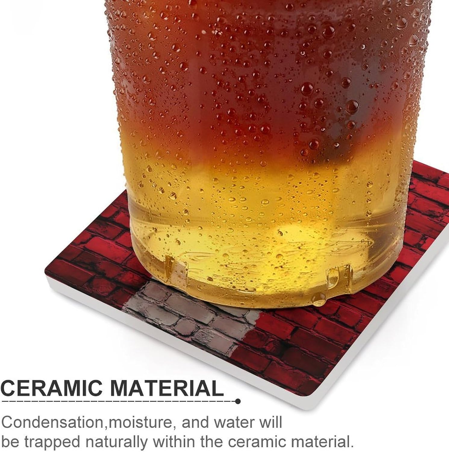 Canadian Flag Paint On The Wall Ceramic Coasters Set Square Drink Coasters Table Coaster for Kitchen Desktop Decor