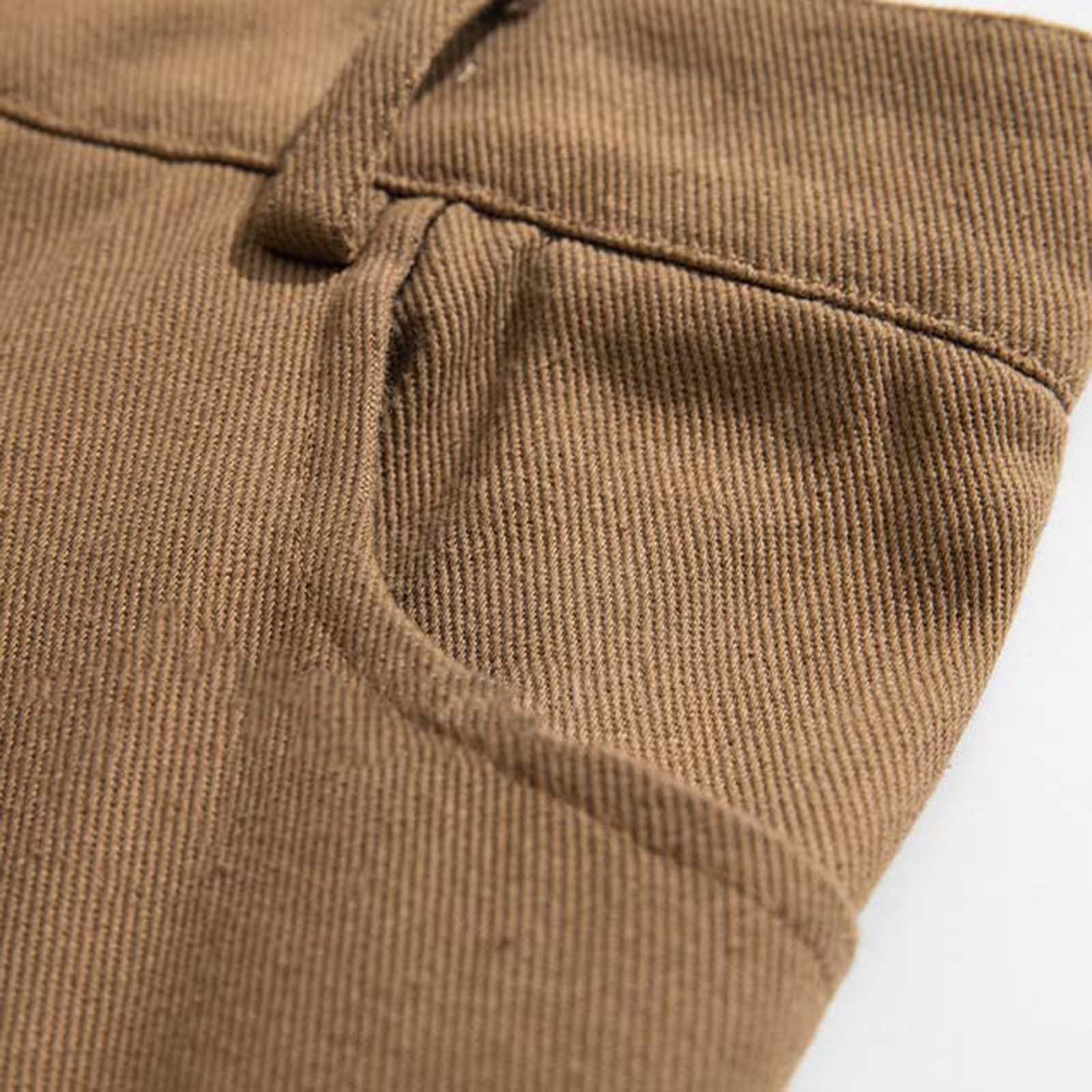 Generico Pantaloni Casual Pantaloni da Lavoro da Uomo Stile Casual Molteplici Tasche Utili Coulisse in Vita Polsini Elastici in Tessuto Resistente La vestibilità Rilassata di Lino Uomo Cargo