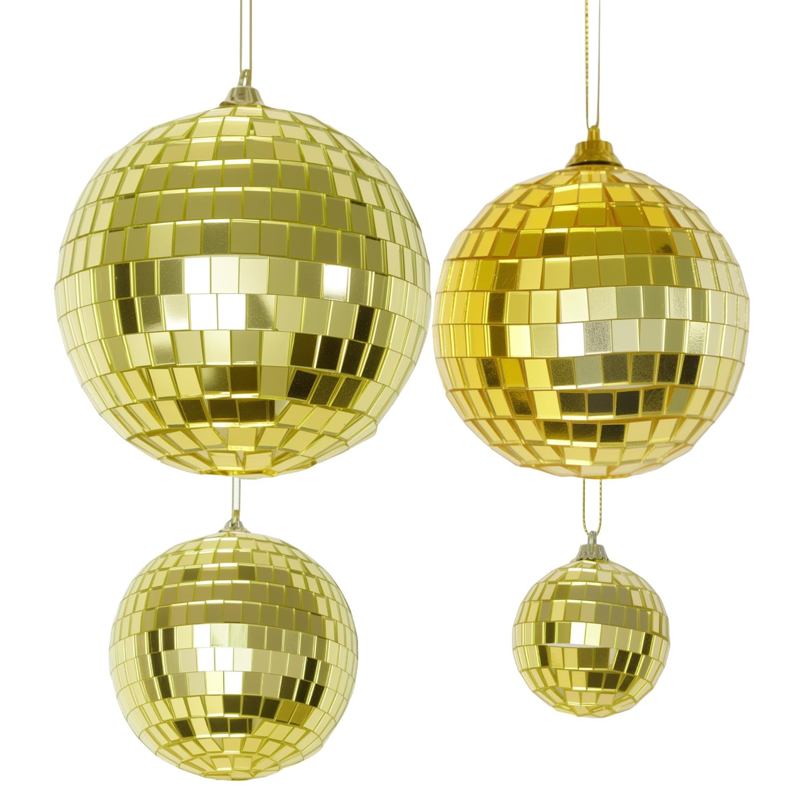 Hoypeyfiy Juego de 32 mini bolas decorativas de discoteca, bolas decorativas ligeras, adecuadas para fiestas temáticas de discoteca, clubes de DJ, Navidad, bodas, decoración del hogar