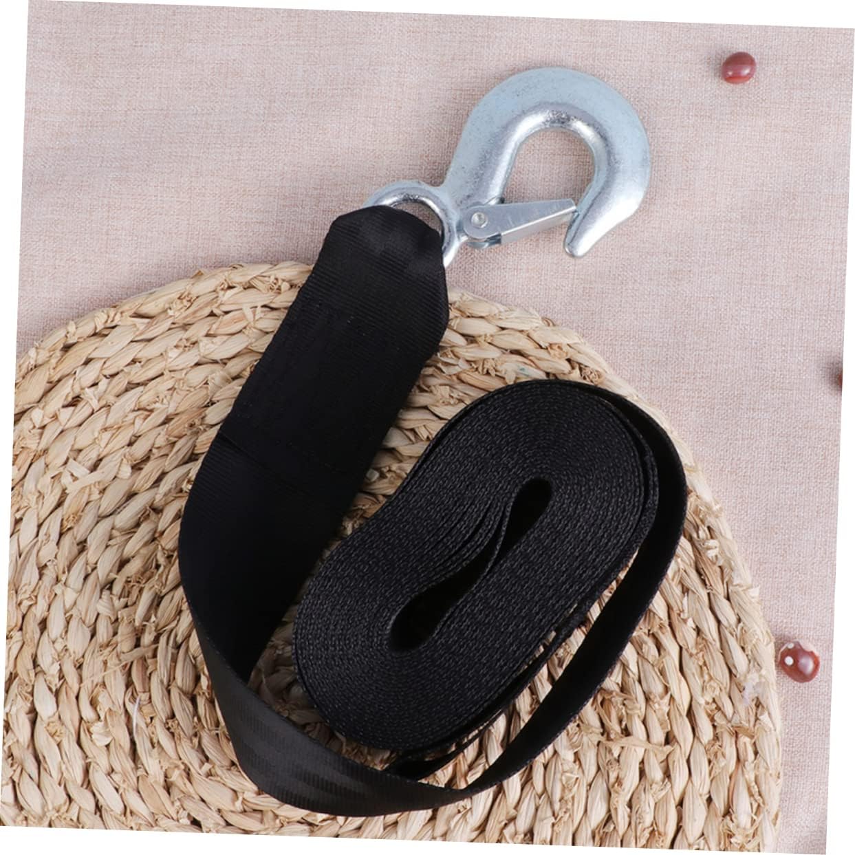 Alipis Winch Strap Hook Heavy Duty Trailer Tie Down Capacity and Resistant for Automotive Use
