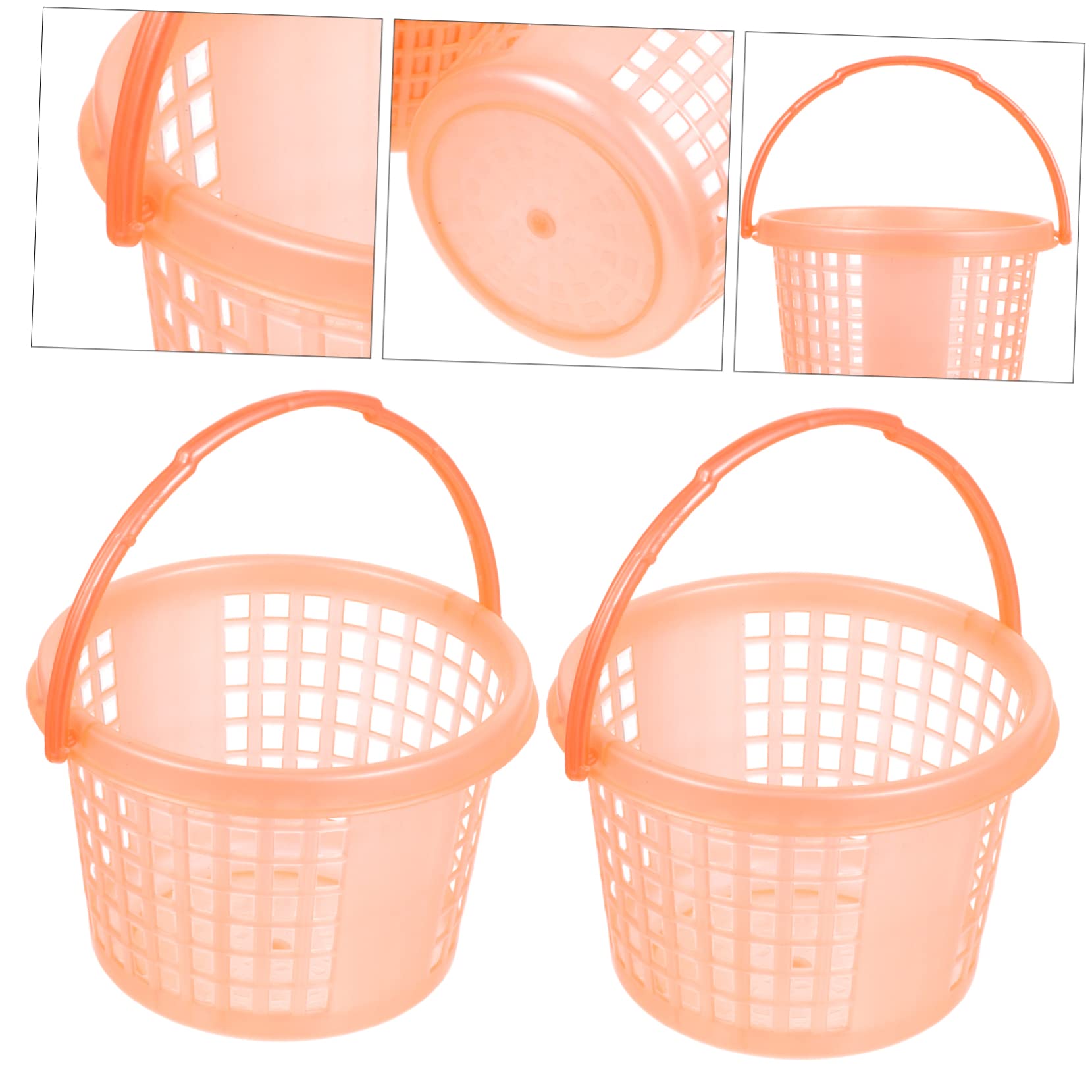 OFFSCH Plastic Fruit Baskets Set of 10 Mini Size Basket for Fruits Pickup Multi-purpose Storage Random Color