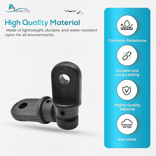 Miniatura 3 de MARINE CITY Black Nylon Bimini Top Eye End Cap, Round Inside Eye End, Lightweight, Outer Diameter, Ideal for Marine, Boats, Yachts, Ships, and