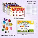 Colors Busy Book Toy for Toddlers & Kids 2–5 Years | Montessori Colour Matching Activity with 80 Reusable Velcro Stickers | Learn 10 Colours, Early Learning Toy, Fine Motor Skills, Travel Quiet Activity gallery image