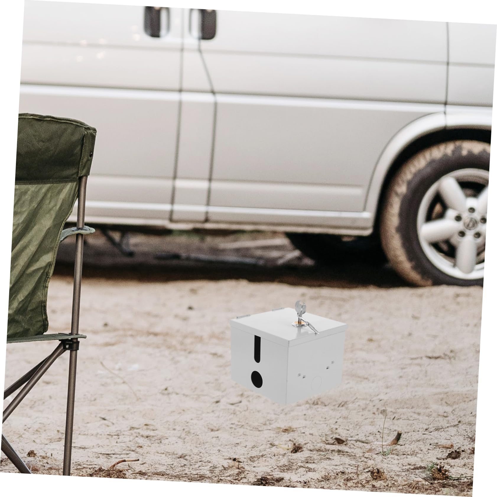 Steckdosenabdeckung Silber Abschließbare für Generator, Wohnmobil