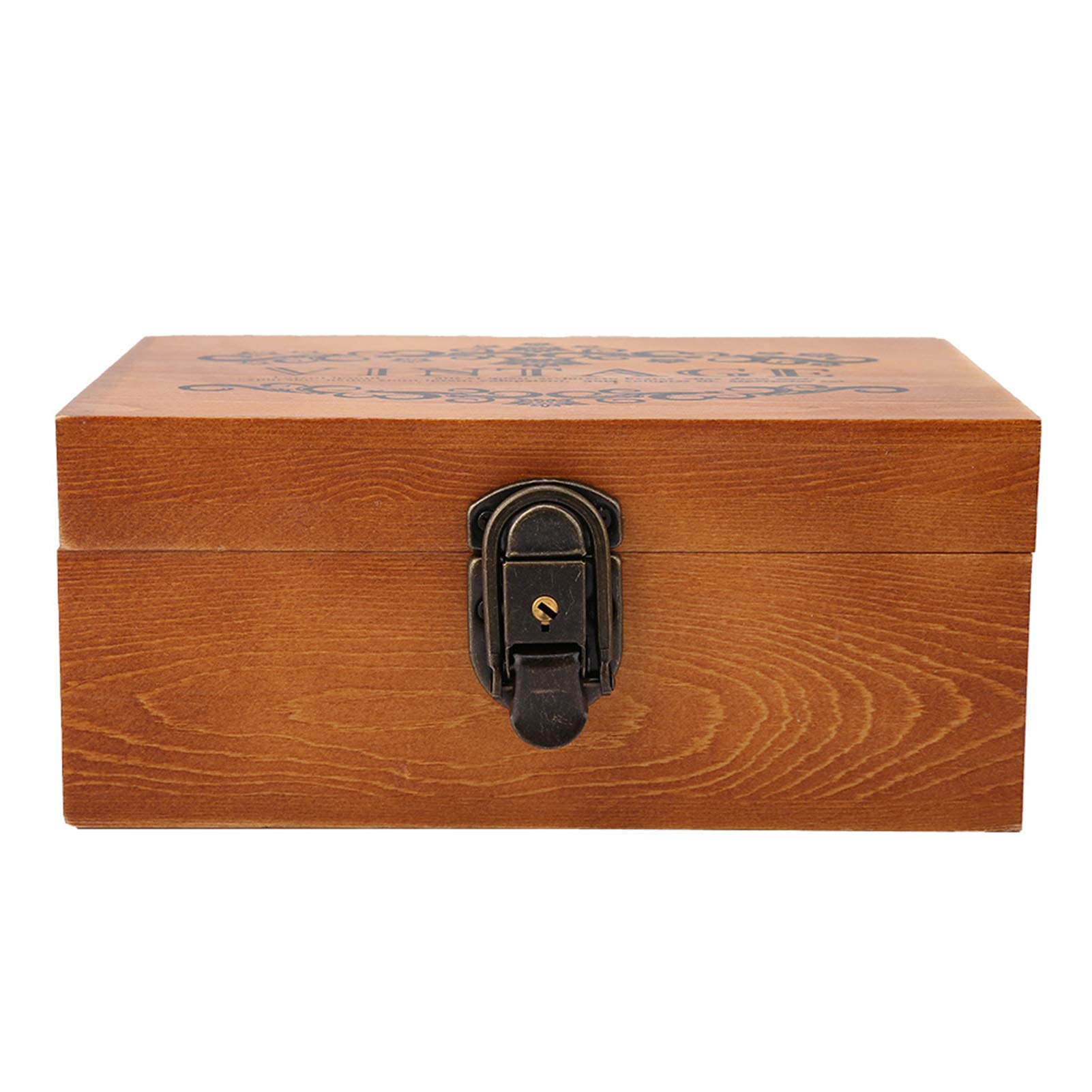 Portagioie In Legno Lainrrew, 9 Scomparti, Stile Vintage, Con Coperchio Trasparente, 25x19x6 Cm, Per Anelli E Collane - 2
