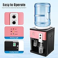 Vista 4 de Top Loading Dispensador de enfriador de agua, dispensador de agua para botella de 5 galones con 3 ajustes de temperatura, caliente, frío y cálido
