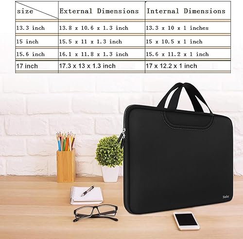 Miniatura 5 de Funda para laptop de 15.6 pulgadas, duradera bolsa de viaje con asa y bolsillos adicionales, funda protectora para computadora compatible con HP de