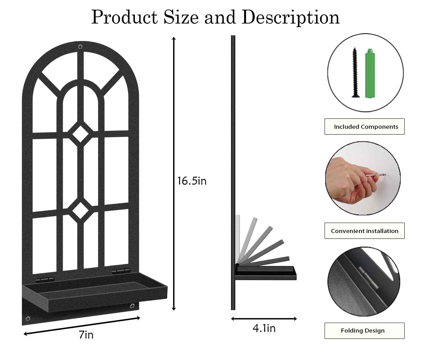 MEIYIFAN Set di 2, Portacandele da parete, Arte moderna della parete del bagno, Estetica Hanging Decorative Wall Art per Soggiorno Camera da letto Bagno (16.5 x 7 in)