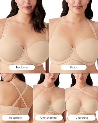 Wacoal Women's Red Carpet Lightly Padded Full Coverage Underwire Strapless Bra, 854119