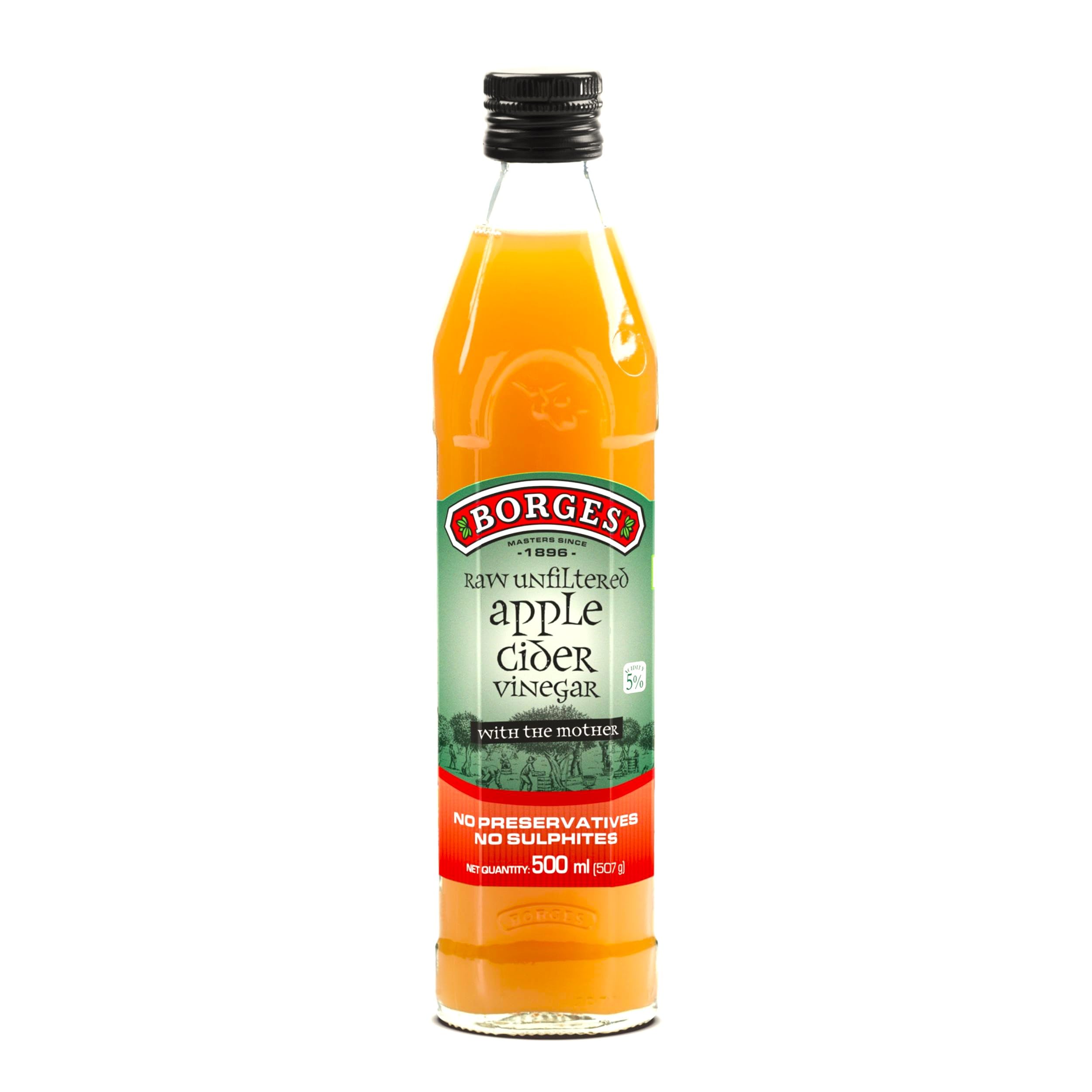 Borges Unfiltered Apple Cider Vinegar - 500 ml | For a Healthy Skin and Weight Loss | Helps Detox to maintain gut health (B07V5VG9ZF) Amazon Price History, Amazon Price Tracker