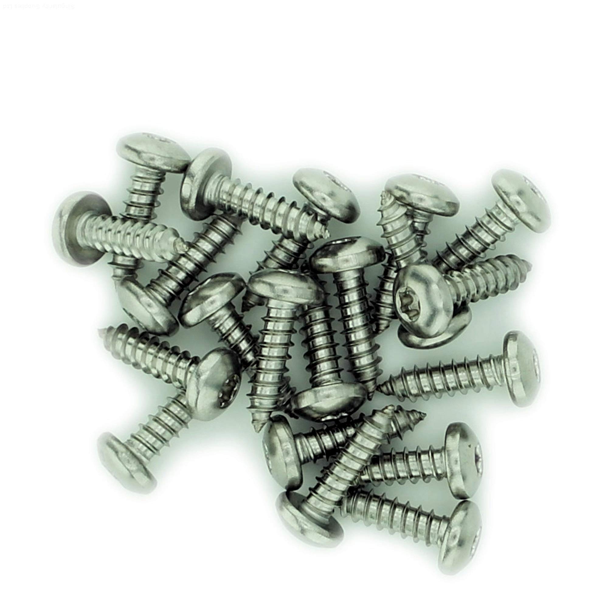 Singularity Supplies No.2 X 0.375 (2.2Mm X 9.5Mm) Tx Pan Self-Tapping Screw - Stainless Steel (A2) (Pack Of 20)