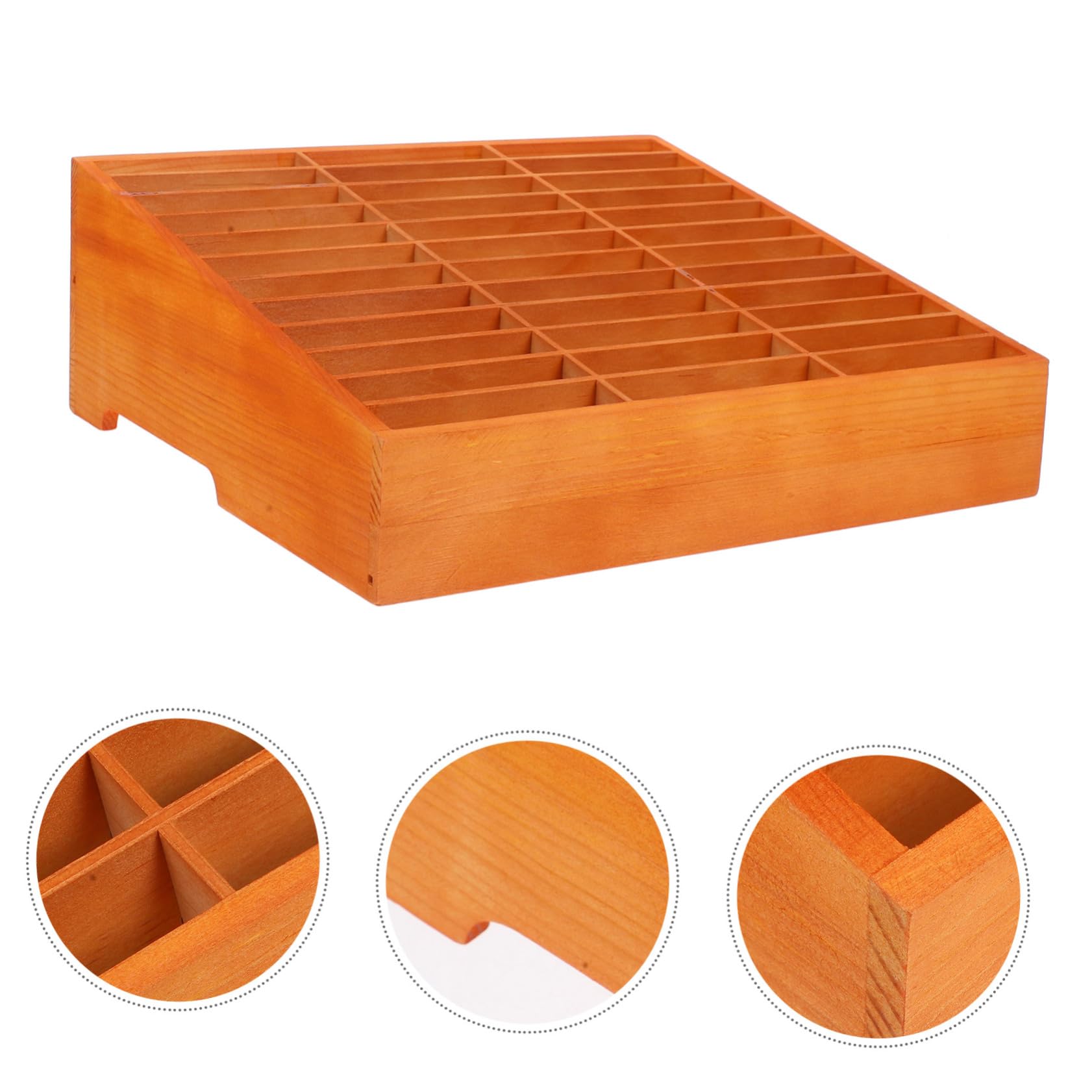 Scatola Porta Cellulari in Legno Scomparti Multipli da Scrivania | Organizer Desktop Multiuso per Ufficio, Struttura Robusta, Spazio per Cartelle e Forniture D’ufficio