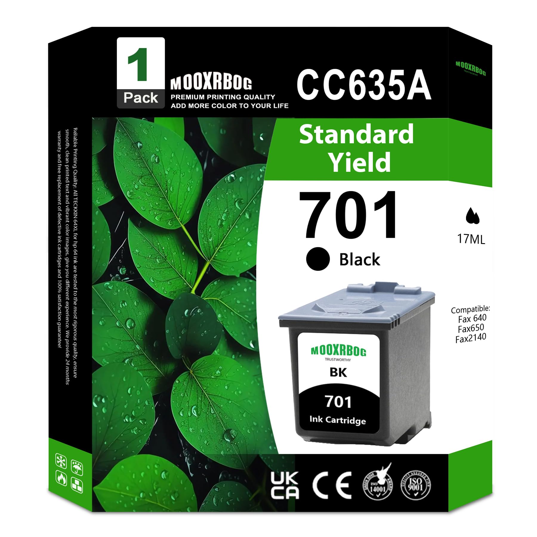 Confezione 2 Pezzi Di Ricambio Per Cartuccia Inchiostro Nero HP 701 - Foto 10