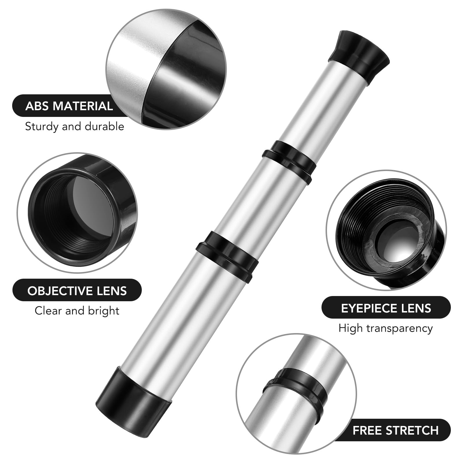 Lot De 14 Télescopes Pirates En Plastique Noir – Jouet Extensible Pour Fêtes, Anniversaires, Chasses Au Trésor Et Déguisements (dès 3 Ans)